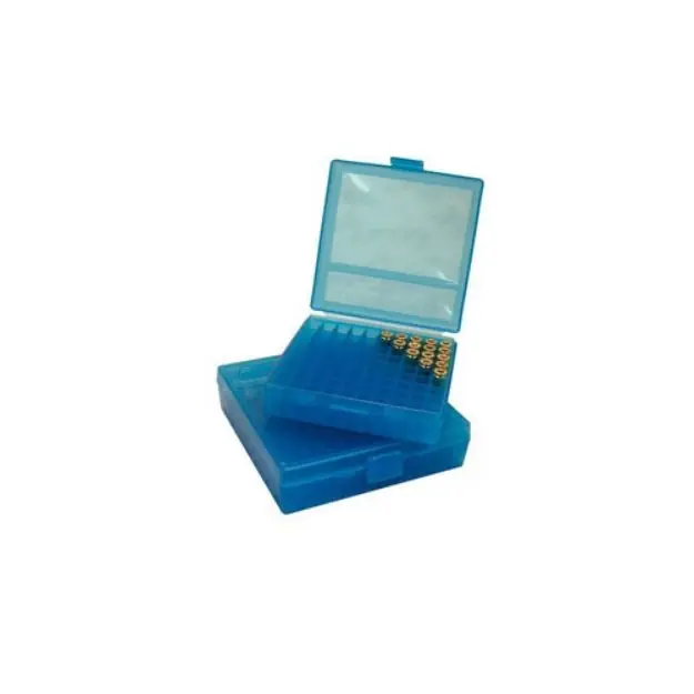 Flip Top Pistol Ammo Box 41 Lc-45 Long Colt 100 Round Blue