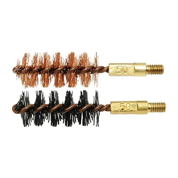 Otis Bore Brush .50 Cal 2-Pk 1-Nylon 1-Bronze 8-32Mm Thread
