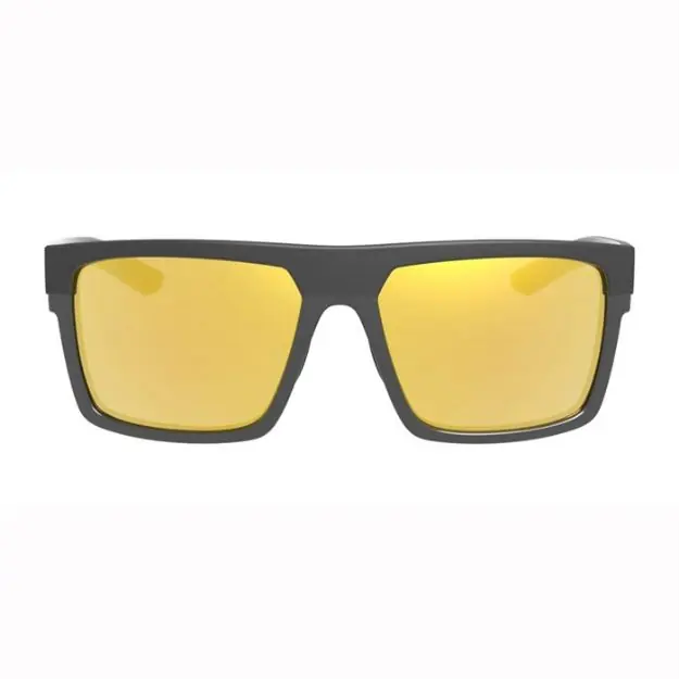 Matte & Gloss Black Orange Mirror Lens Glasses