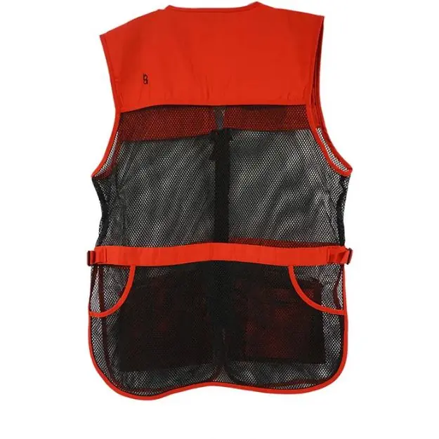 Full Mesh Dual Pad Shooting Vest Orange 2Xl