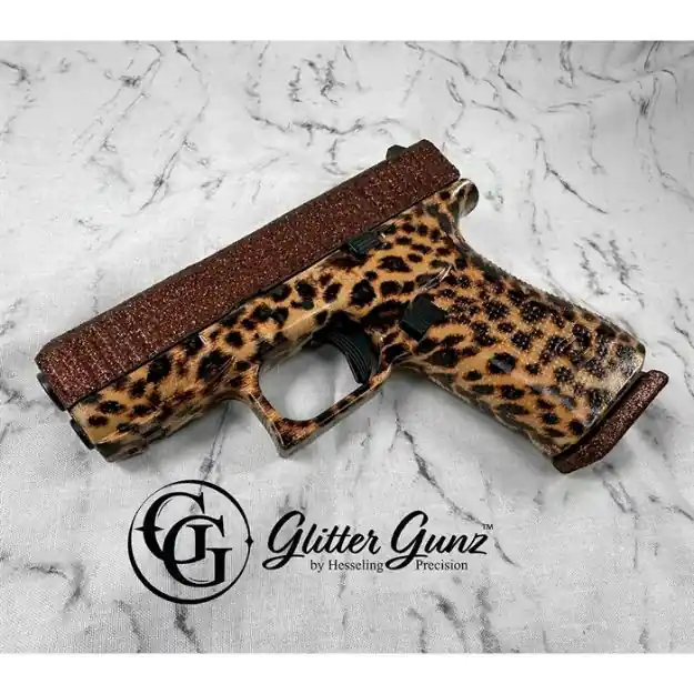 Glock 43X 9Mm 3.41''Bbl (2)10Rd W/Rail Glitter Mocha Cheetah
