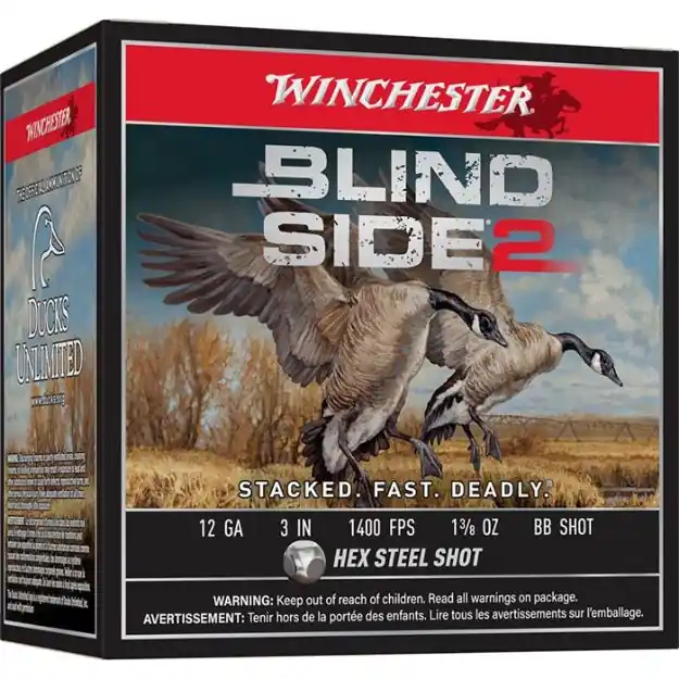Winchester Blind Side 2 12Ga 3" 1-3/8Oz #Bb 25Rd 10Bx/Cs <