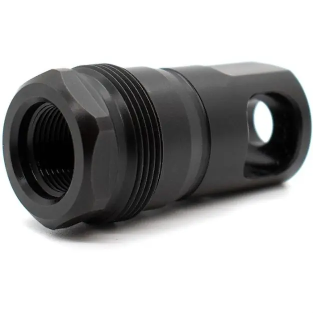 Spb Muzzle Brake 0.5 5/8-24 Threads Square Shoulder Black