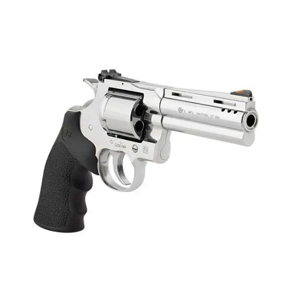 Colt Grizzly 357Mag 4.25" 6Rd Polished Stainless Hogue Grips