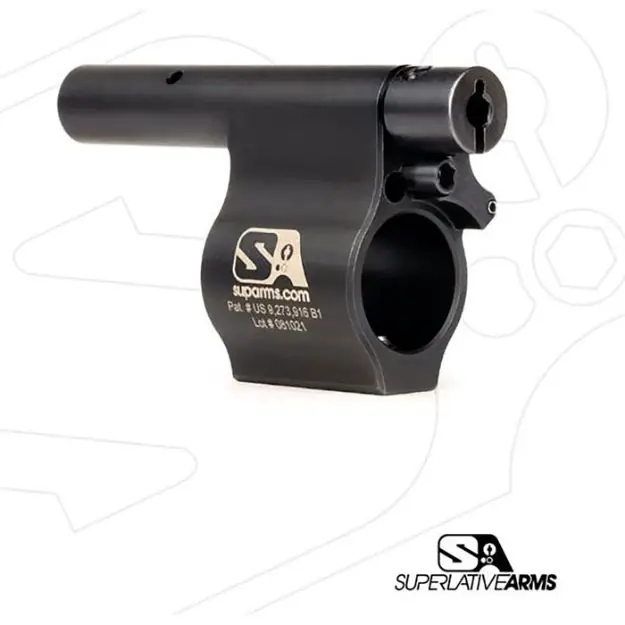 Ar-15 Adj Piston System W/Solid .625'' Gas Block Midlength Lh