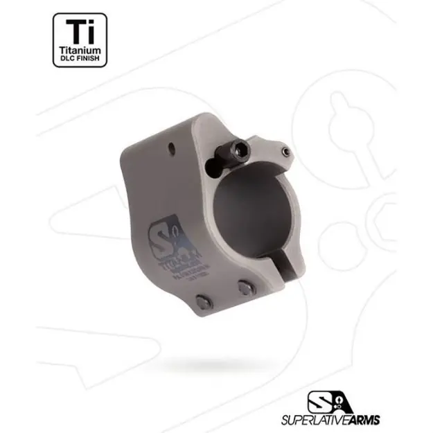Ar-15 Clamp On Titanium Adjustable Gas Block .936'' Gray