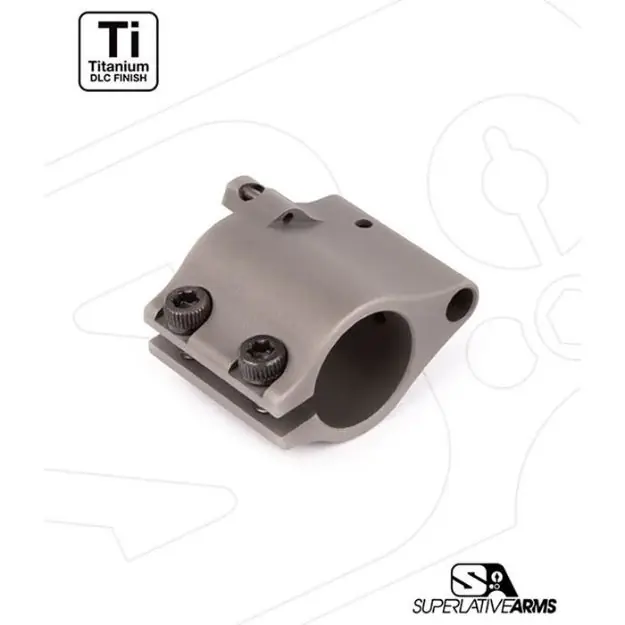 Ar-15 Clamp On Titanium Adjustable Gas Block .875'' Gray