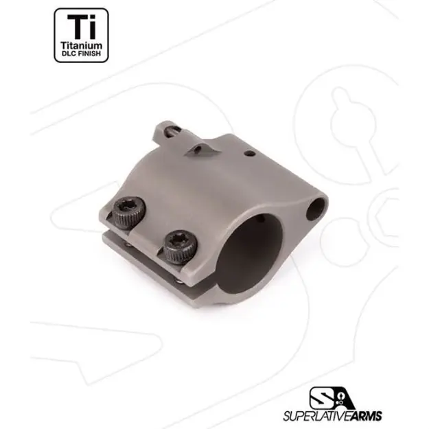 Ar-15 Clamp On Titanium Adjustable Gas Block .750'' Gray