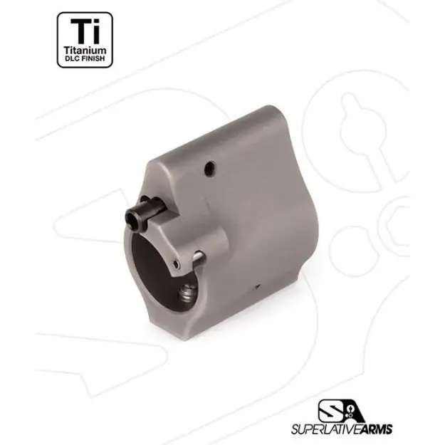 Ar-15 Solid Titanium Adjustable Gas Block .936'' Gray