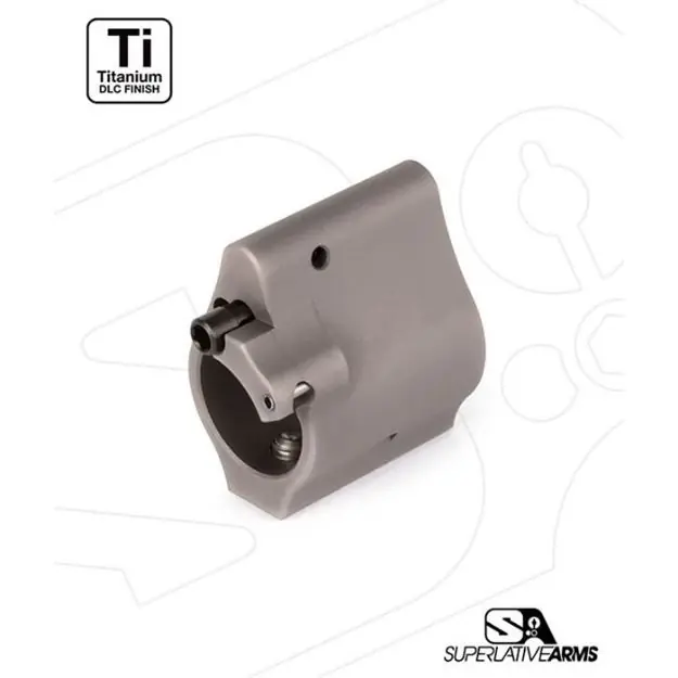 Ar-15 Solid Titanium Adjustable Gas Block .875'' Gray