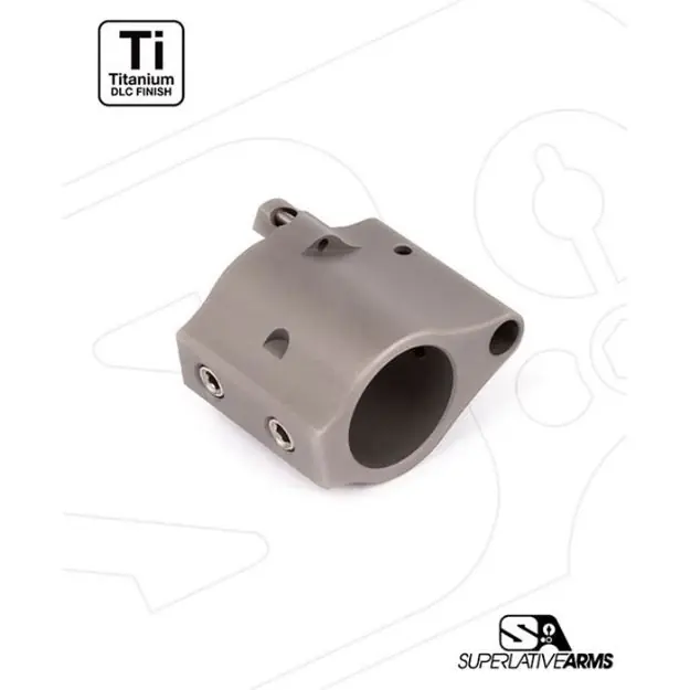 Ar-15 Solid Titanium Adjustable Gas Block .750'' Gray