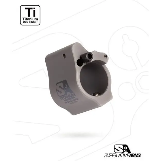 Ar-15 Solid Titanium Adjustable Gas Block .625'' Gray