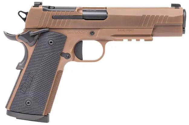 Sig 1911 X 45Acp 5" Xray3 Or (2)8Rd G10 Steel Coyote