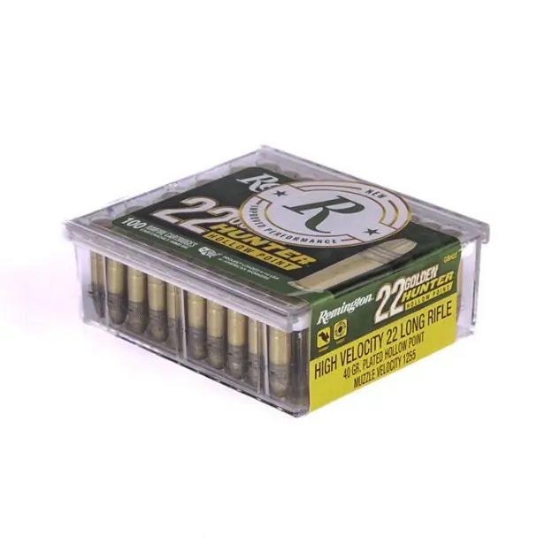 Remington Golden Hunter 22Lr 40Gr Plated Hp 100Rd 50Bx/Cs