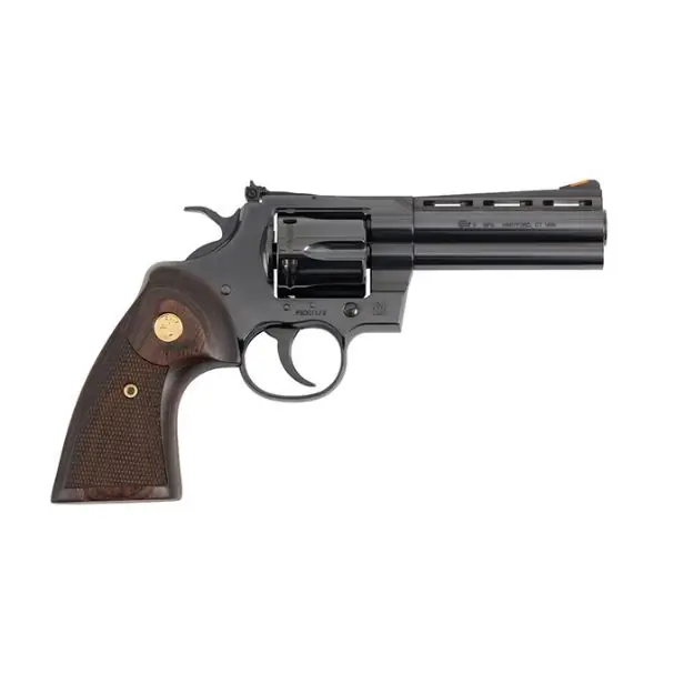Colt Python 357Mag 4.25" 6Rd Blued Walnut Gold Medallion