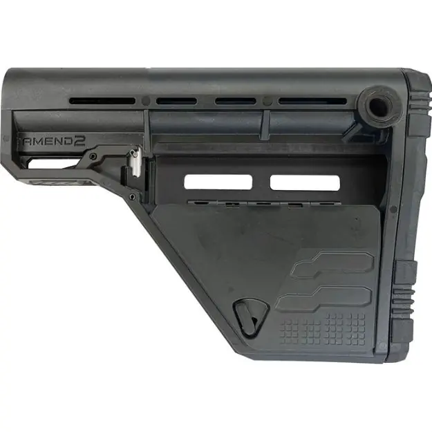 Amend2 Ams Modular Mil-Spec Stock Carbine Blk Low Strg Md!