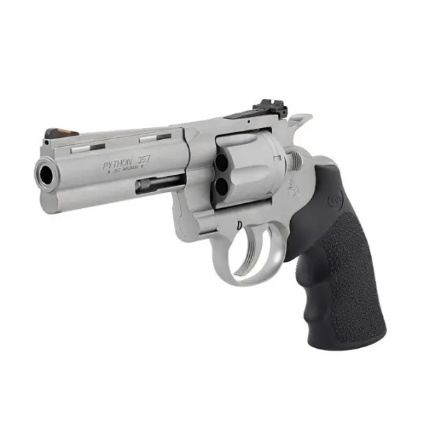 Colt Python 357Mag 4.25" 6Rd Matte Stainless Hogue Grips<