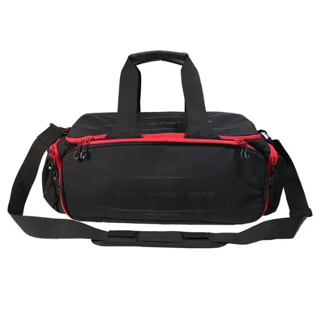 Large Range Bag Black With Red Zips