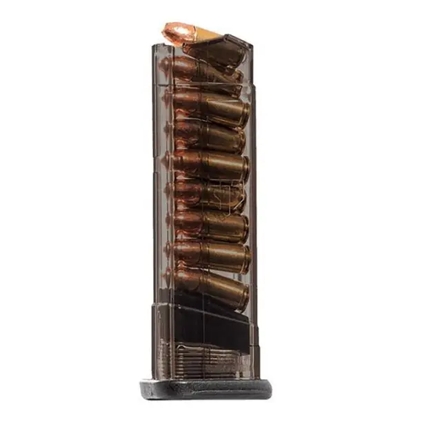 Ets Magazine S&W Shield 9Mm 9Rd Extended Carbon Smoke