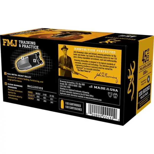 45 Auto 230Gr Full Metal Jacket 100/Box