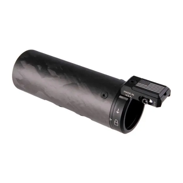 Suppressor Shield W/U-Rac 7''X2'' Carbon Fiber W/Blk Hardware