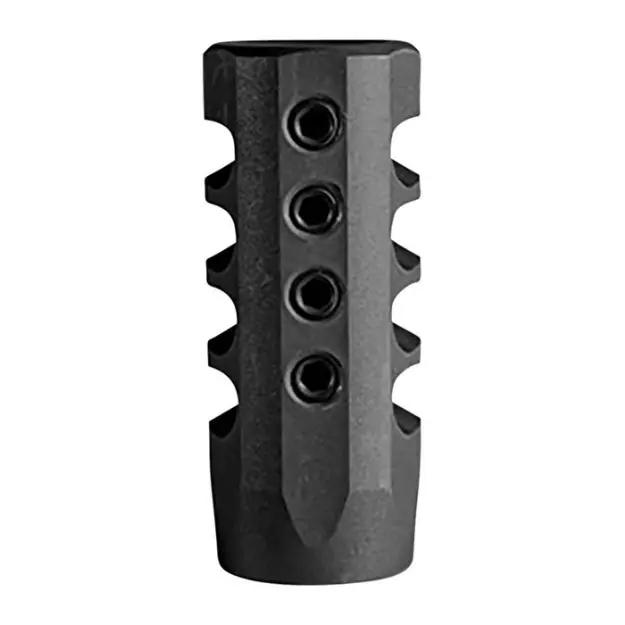 Side-Baffle Brake 4 Port 338 Cal 5/8-24 Black Nitride