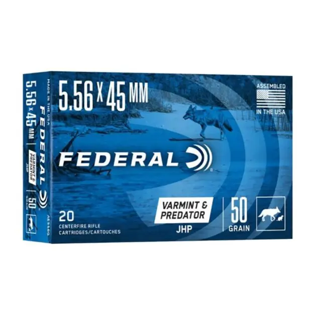 5.56X45mm 50Gr Jacketed Hollow Point 20/Box