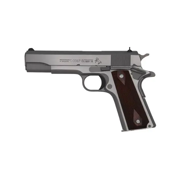 Colt Government 1911 45Acp 5" 7Rd Stainless Rosewood