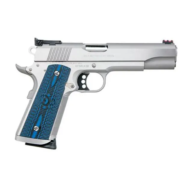 Colt Gold Cup Trophy 38 Super 5" 9Rd Stainless Blue G10 Grip