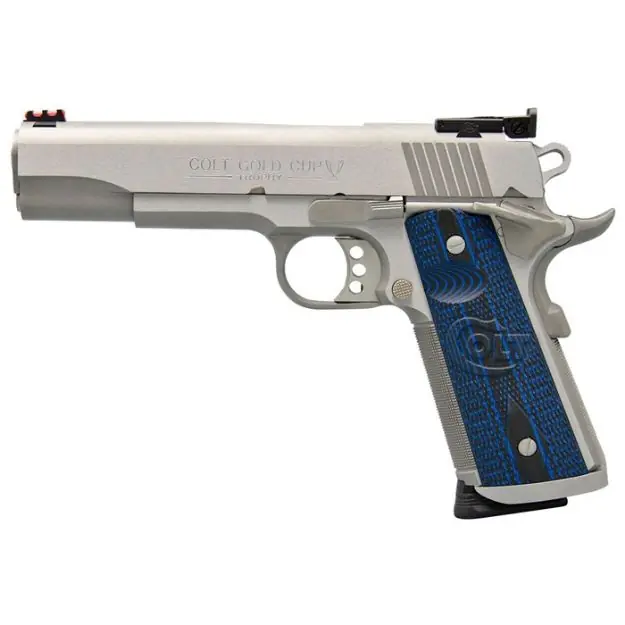 Colt Gold Cup Trophy 45Acp 5" 8Rd Stainless Blue G10 Grips