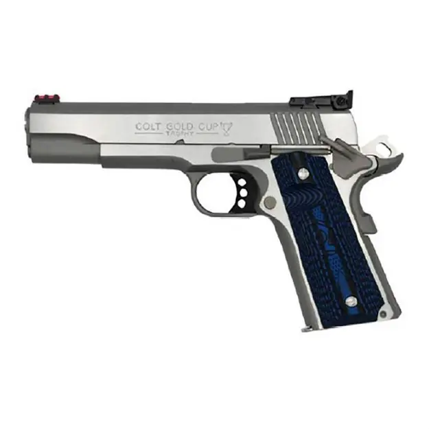 Colt Gold Cup Lite 9Mm 5" 8Rd Stainless Blue G10 Grips