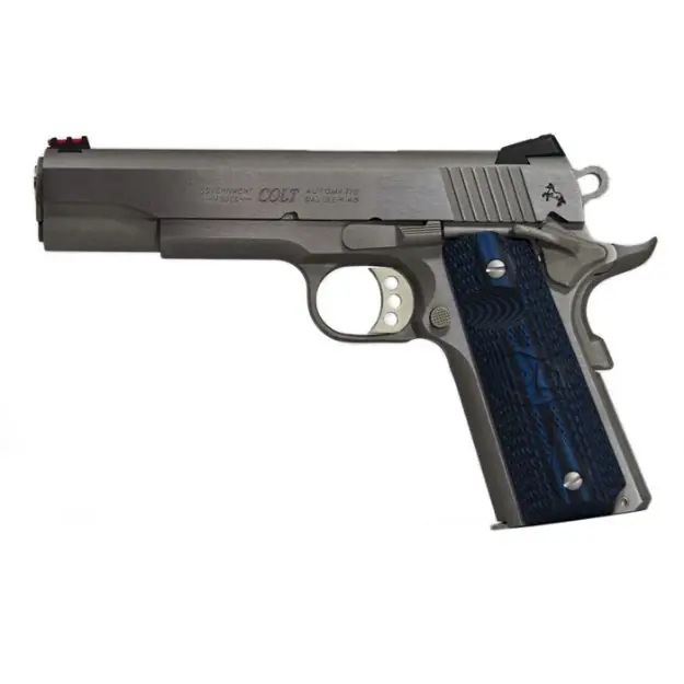 Colt Competition 38 Super 5" 9Rd Stainless Blue G10 Grips