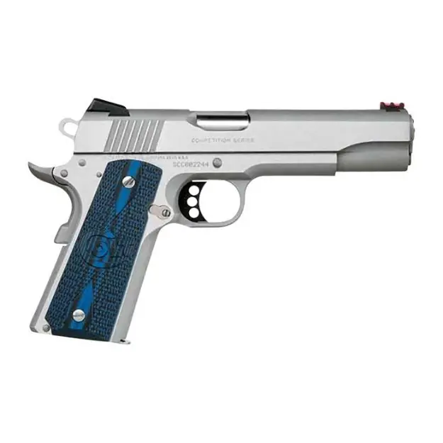 Colt Competition 9Mm 5" 8Rd Stainless Blue G10 Grips