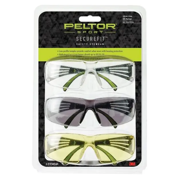PELTOR SECUREFIT 400 EYE PROT 3-PACK