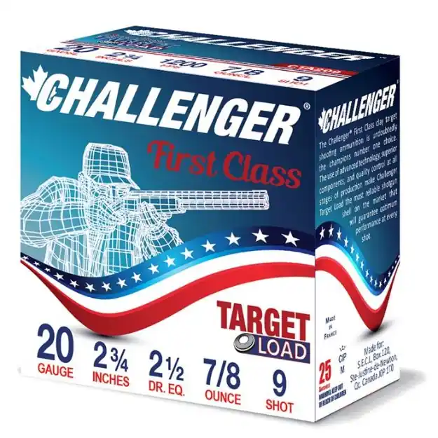 First Class Target Load 20Ga 2-3/4'' 7/8Oz #9 Shot 250/Case