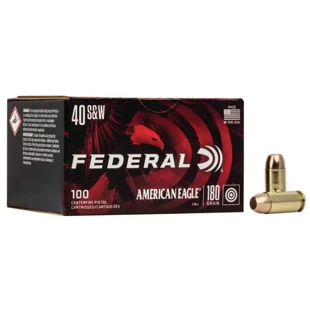 FED AM EAGLE 40S&W 180GR FMJ 100/500