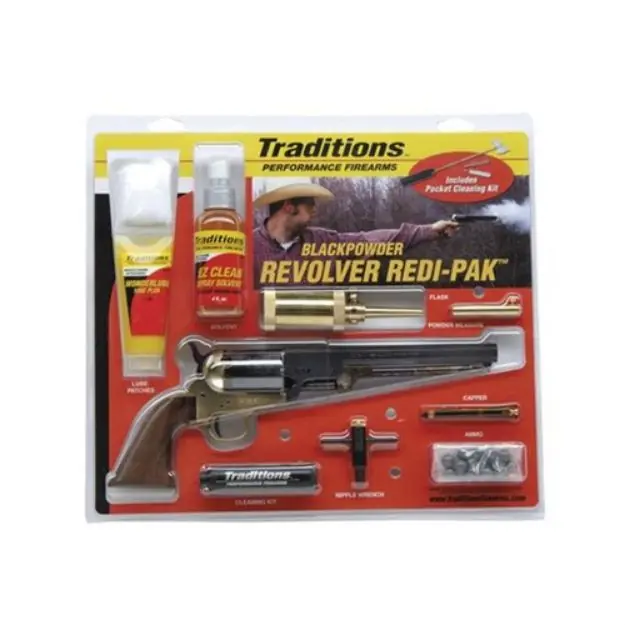 Traditions Bp Revolver 1851 Navy 44 Cal Brass/Wal Redi-Pk