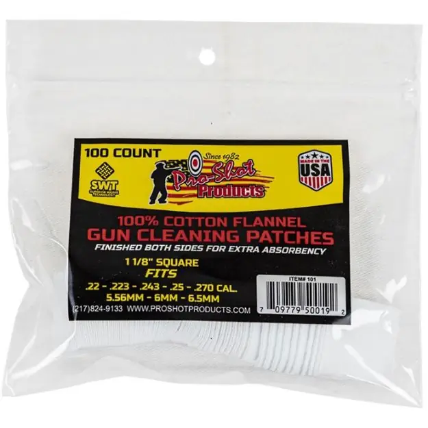 PRO-SHOT PATCH .22-.270CAL 100CT