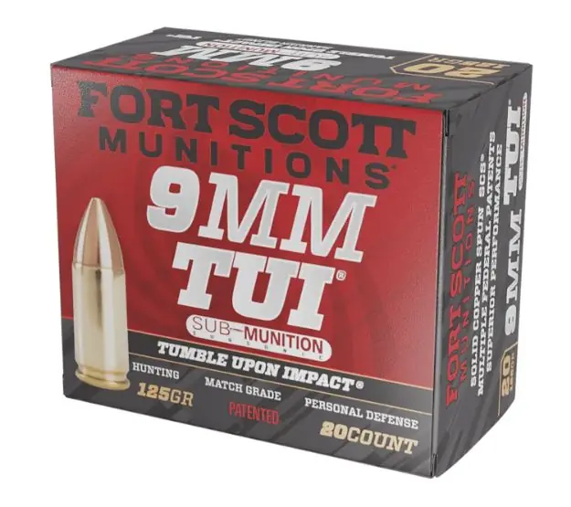 Fort Scott 9Mm Luger 125Gr Tui Copper Subsonic 20Rd 25Bx/Cs