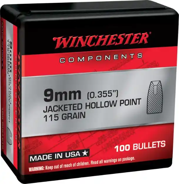 WIN WB9JHP115X BUL 9MM 115 JHP RETL 100/10