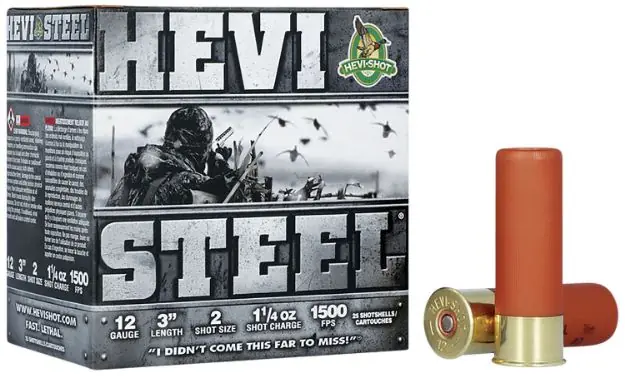 HEVI STEEL 12GA 3" #2 25/250