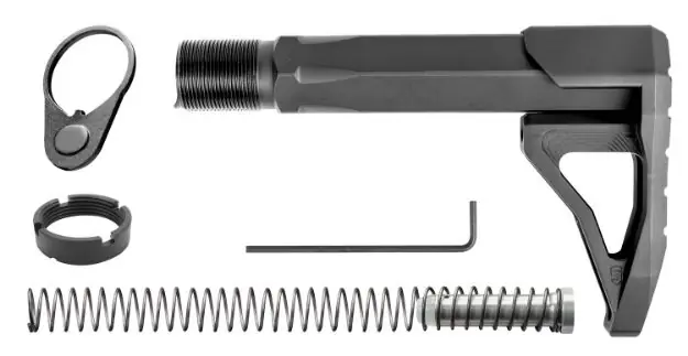 Phase 5 Mini Stock Assembly Carbine Tube Ar-15 Black