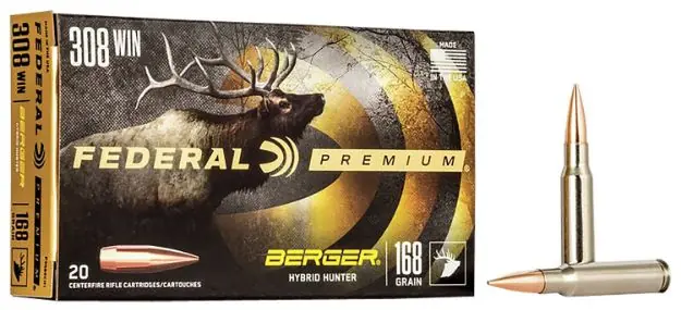 308 Winchester 168Gr Berger Hybrid Hunter 20/Box