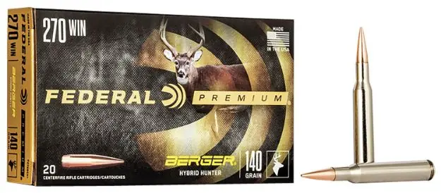 270 Winchester 140Gr Berger Hybrid Hunter 20/Box