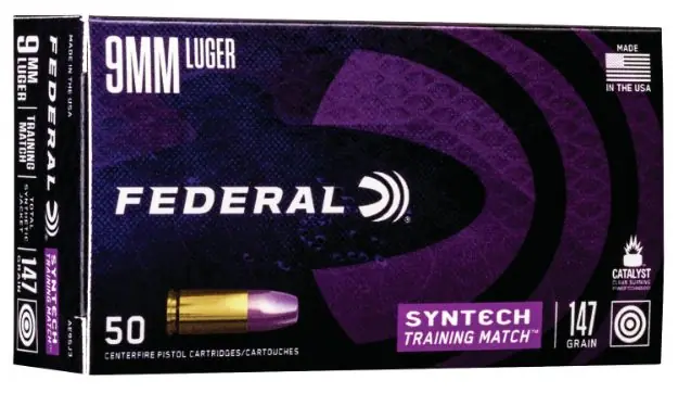 Federal Ae 9Mm Luger 147Gr Tsj Training Match 50Rd 10Bx/Cs