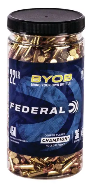 Federal 22Lr 36Gr Hp 1260Fps 450Rd Bucket 8Bx/Cs
