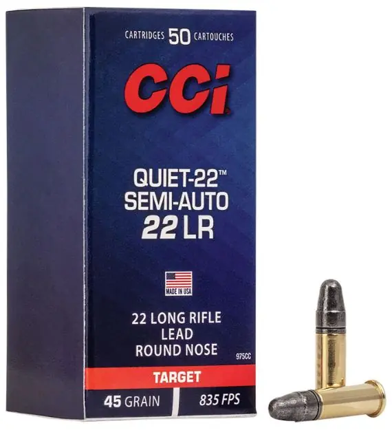 Cci Quiet Semi-Auto 22Lr 45Gr Lead-Rn 835Fps 50Rd 100Bx/Cs