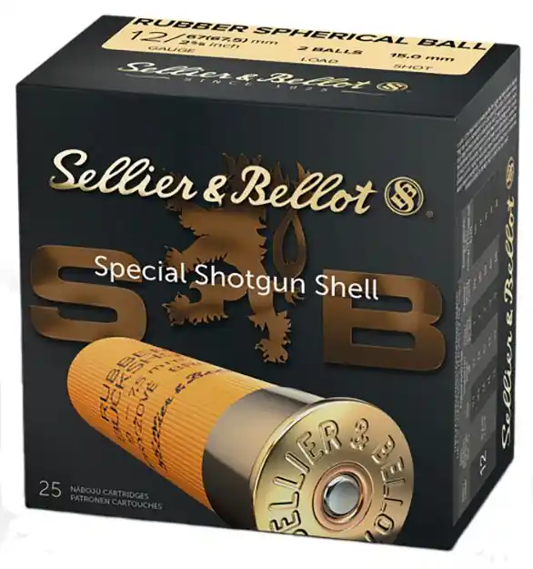 12 Gauge 2-5/8'' 2 Rubber Ball 25/Box