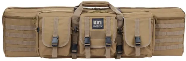Bulldog 36" Single Tactical Cs 3 Large Accessory Pockets Tan