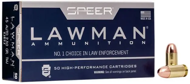 SPEER 53653 LAWMAN 45ACP 230 TMJ 50/20